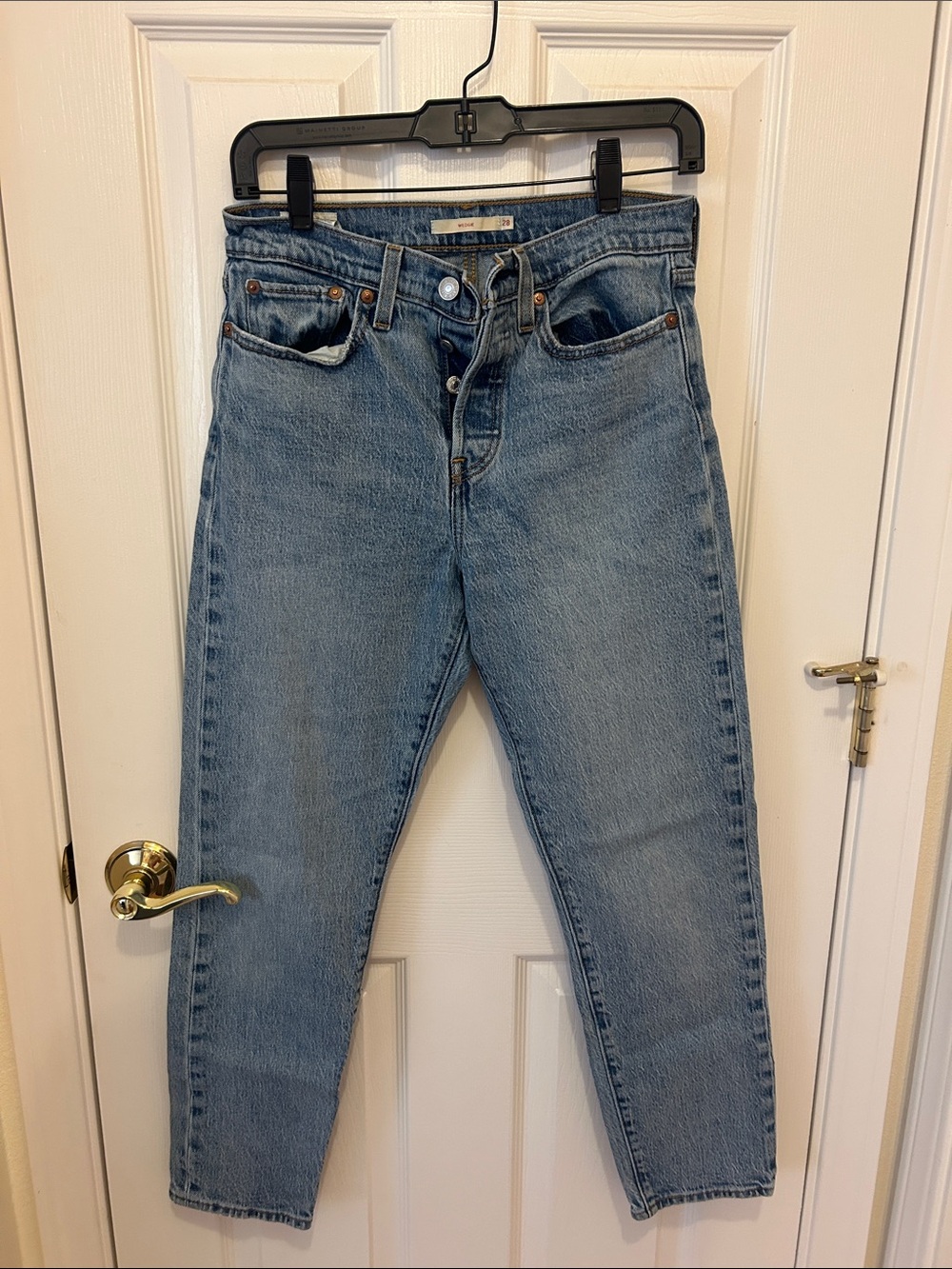 Levi's Wedgie High-Rise Light Blue Button-Fly Jeans